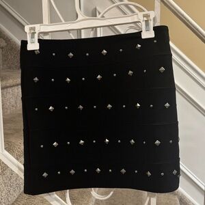 Studded Mini Bandage Skirt